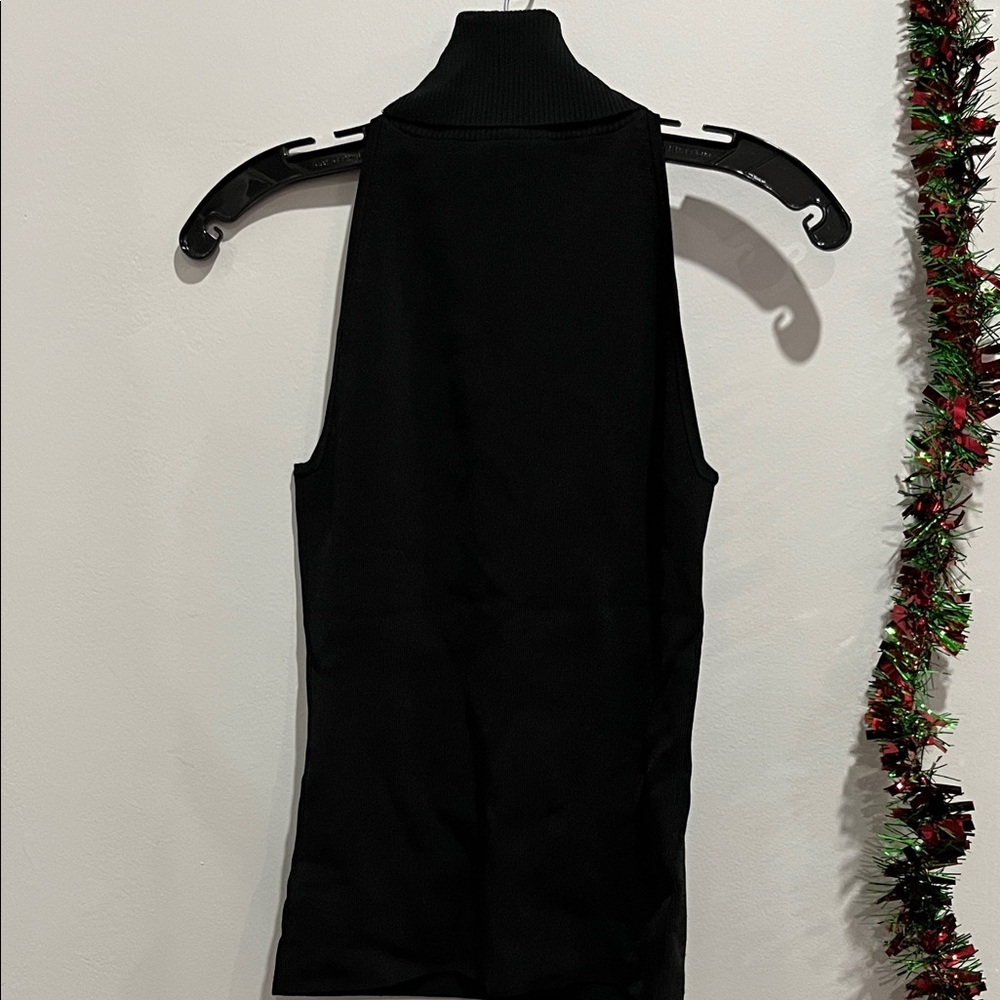 Cache Black Halter Top with Rhinestone Accent - Picture 3 of 3